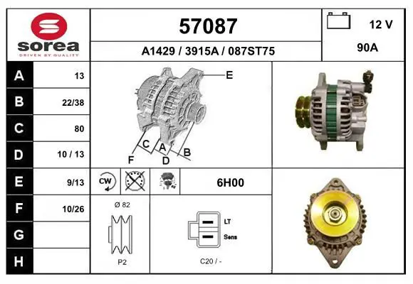 Handler.Part Alternator EAI 57087 1