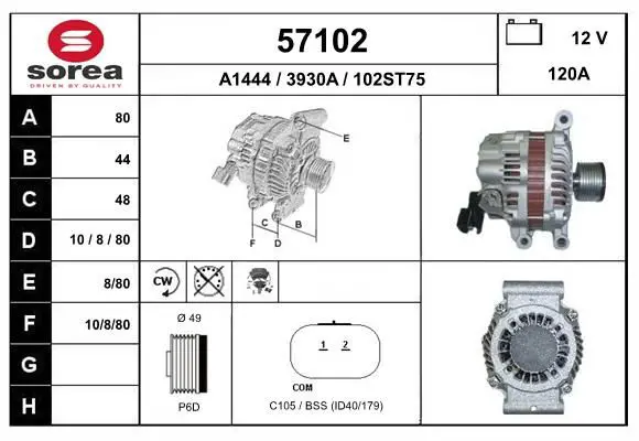 Handler.Part Alternator EAI 57102 1