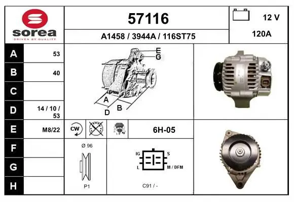 Handler.Part Alternator EAI 57116 1