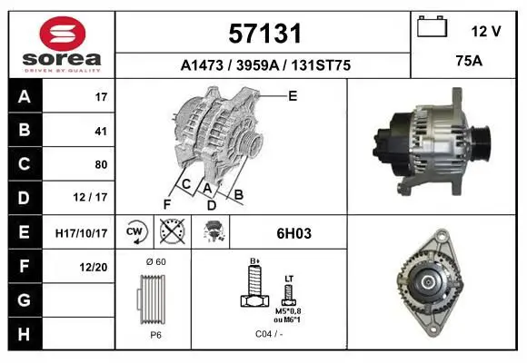 Handler.Part Alternator EAI 57131 1