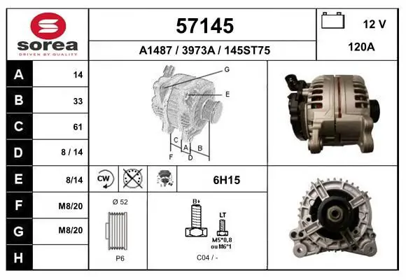 Handler.Part Alternator EAI 57145 1