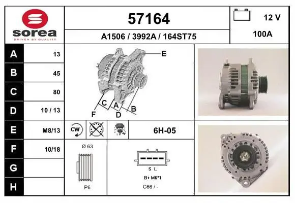 Handler.Part Alternator EAI 57164 1