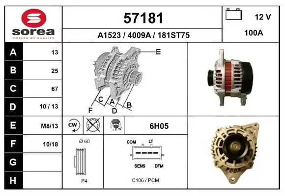 Handler.Part Alternator EAI 57181 1