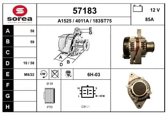 Handler.Part Alternator EAI 57183 1