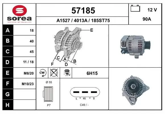 Handler.Part Alternator EAI 57185 1