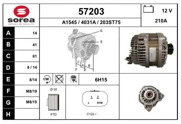 Handler.Part Alternator EAI 57203 1