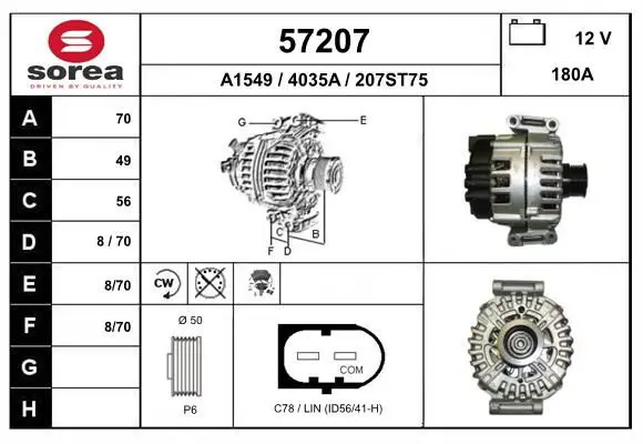 Handler.Part Alternator EAI 57207 1