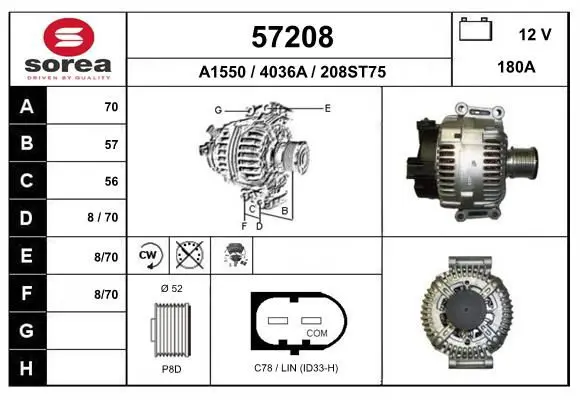 Handler.Part Alternator EAI 57208 1