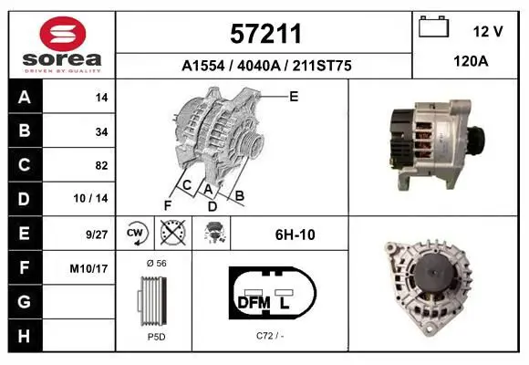 Handler.Part Alternator EAI 57211 1