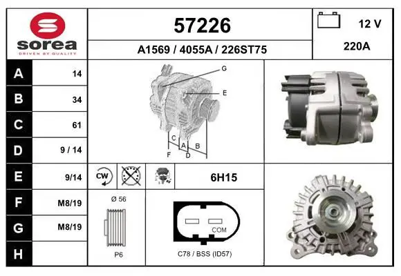 Handler.Part Alternator EAI 57226 1