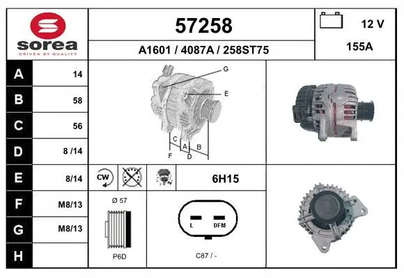 Handler.Part Alternator EAI 57258 1