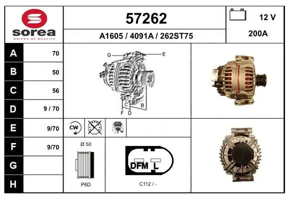 Handler.Part Alternator EAI 57262 1