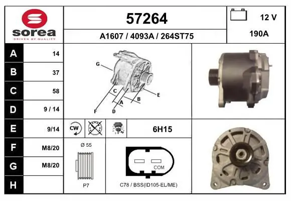 Handler.Part Alternator EAI 57264 1