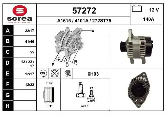 Handler.Part Alternator EAI 57272 1