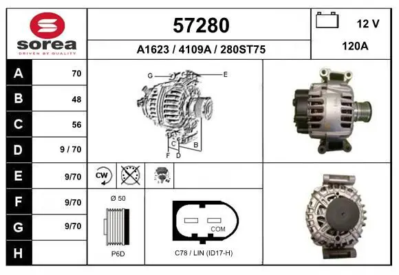 Handler.Part Alternator EAI 57280 1