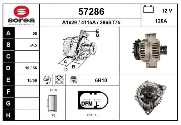 Handler.Part Alternator EAI 57286 1