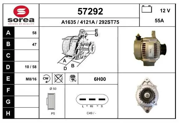 Handler.Part Alternator EAI 57292 1