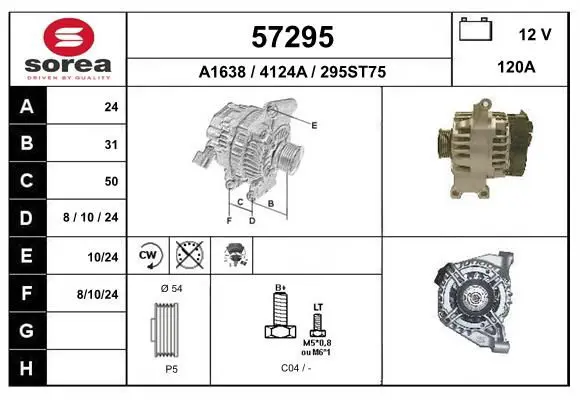 Handler.Part Alternator EAI 57295 1