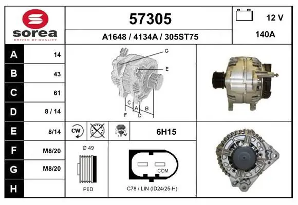 Handler.Part Alternator EAI 57305 1