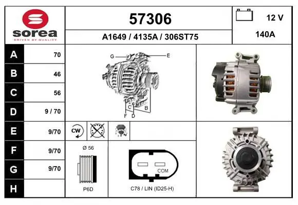 Handler.Part Alternator EAI 57306 1