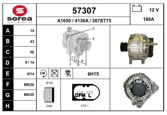 Handler.Part Alternator EAI 57307 1