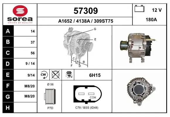 Handler.Part Alternator EAI 57309 1