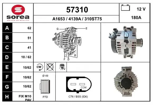 Handler.Part Alternator EAI 57310 1