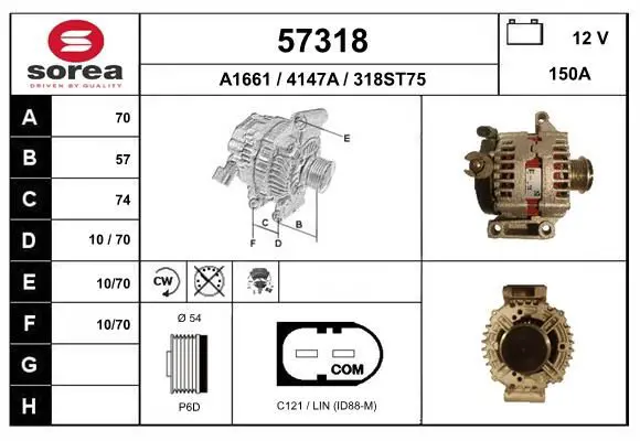 Handler.Part Alternator EAI 57318 1