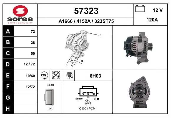 Handler.Part Alternator EAI 57323 1