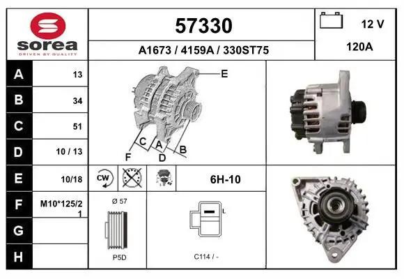 Handler.Part Alternator EAI 57330 1