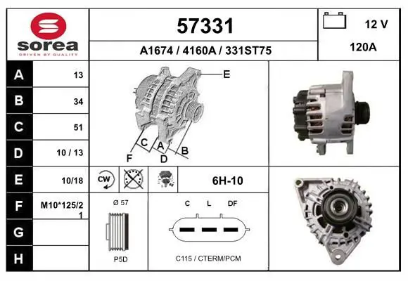 Handler.Part Alternator EAI 57331 1