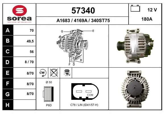 Handler.Part Alternator EAI 57340 1