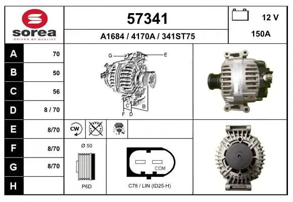 Handler.Part Alternator EAI 57341 1