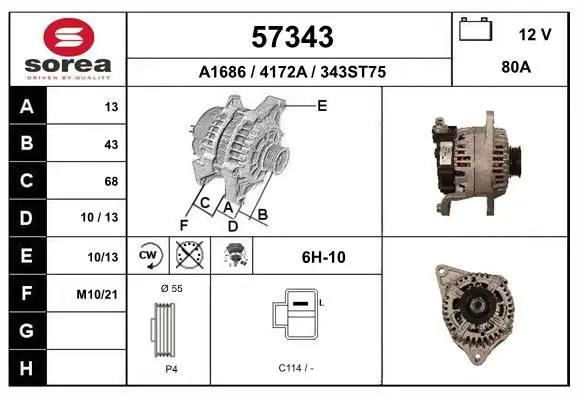 Handler.Part Alternator EAI 57343 1