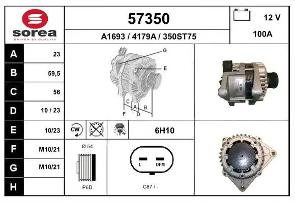 Handler.Part Alternator EAI 57350 1