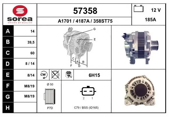 Handler.Part Alternator EAI 57358 1