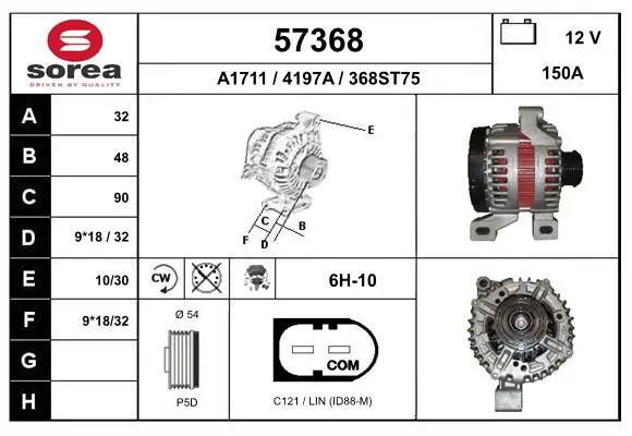 Handler.Part Alternator EAI 57368 1