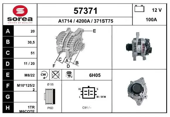 Handler.Part Alternator EAI 57371 1