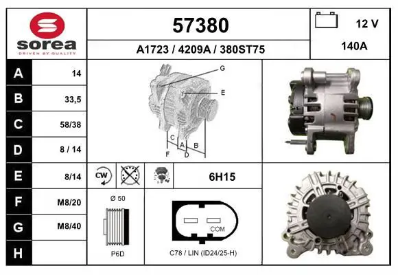 Handler.Part Alternator EAI 57380 1