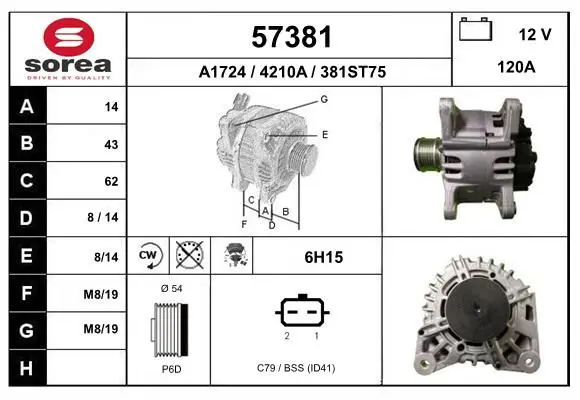 Handler.Part Alternator EAI 57381 1