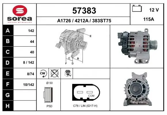 Handler.Part Alternator EAI 57383 1