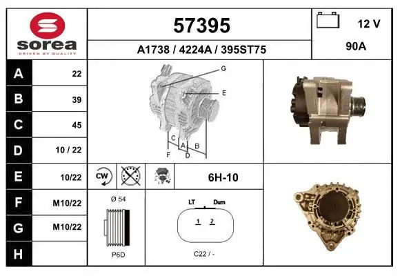 Handler.Part Alternator EAI 57395 1