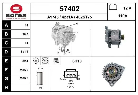 Handler.Part Alternator EAI 57402 1