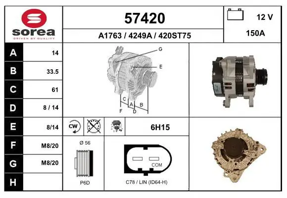 Handler.Part Alternator EAI 57420 1