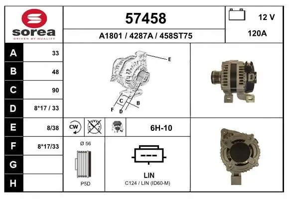 Handler.Part Alternator EAI 57458 1