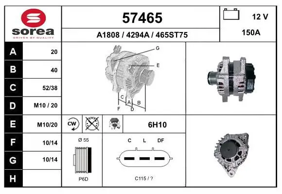 Handler.Part Alternator EAI 57465 1