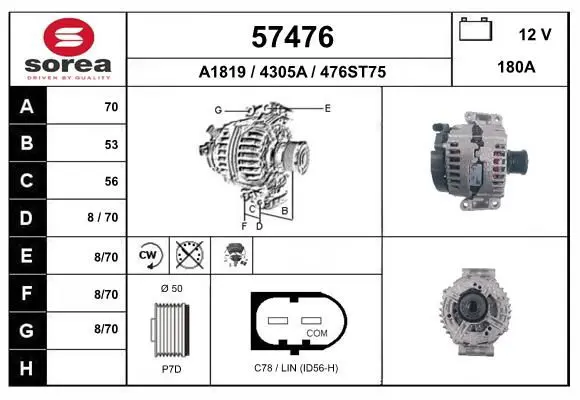 Handler.Part Alternator EAI 57476 1