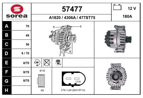 Handler.Part Alternator EAI 57477 1