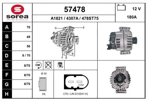 Handler.Part Alternator EAI 57478 1