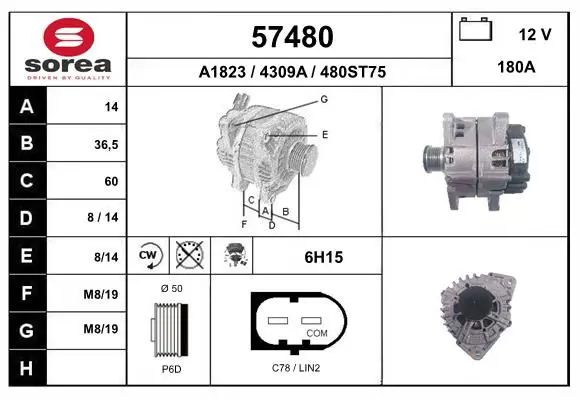 Handler.Part Alternator EAI 57480 1